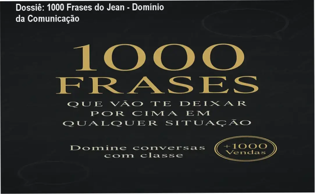 Capa do ebook 1000 Frases Que Vão Te Deixar Por Cima de Jean focada em oratória