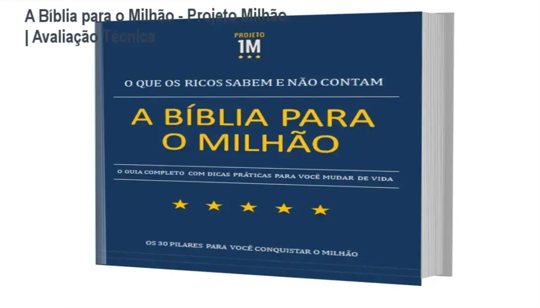 Capa do e-book A Bíblia para o Milhão do Projeto Milhão sobre prosperidade