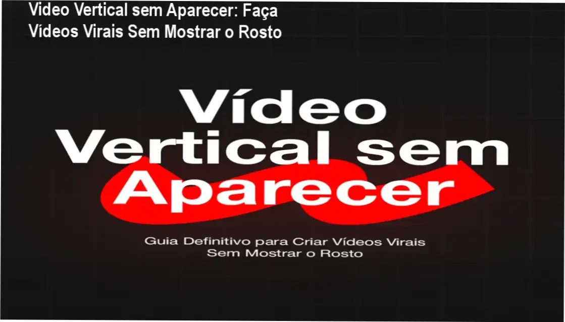 Capa do ebook Video Vertical sem Aparecer com vaguesse ilustrativa