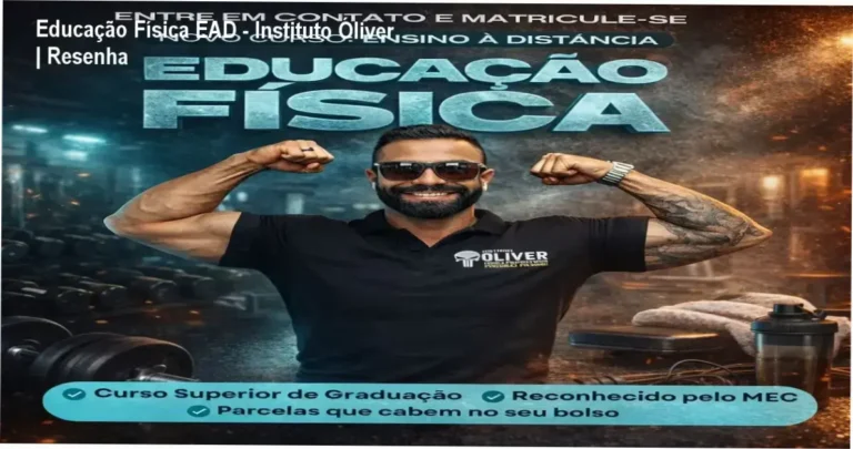 Capa do ebook Educação Física EAD - Instituto Óliver com destaque para benefícios da graduação online