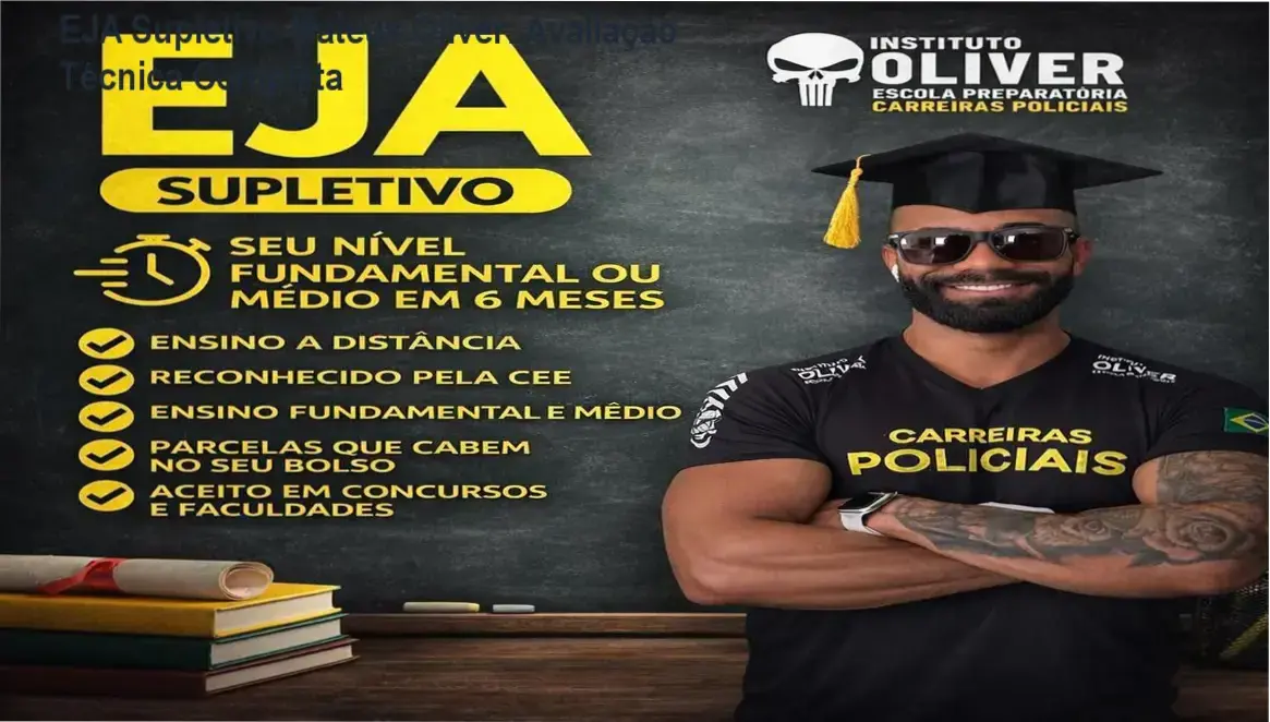 Interface do curso EJA Supletivo Mateus Oliver focado em certificação EAD