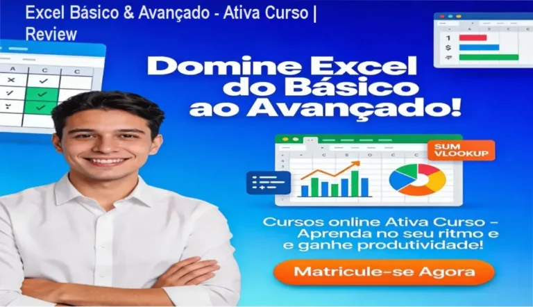 Capa do ebook Excel Básico & Avançado com PowerBI da Ativa Curso