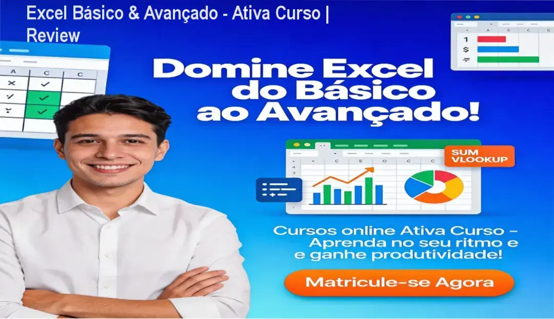 Capa do ebook Excel Básico & Avançado com PowerBI da Ativa Curso