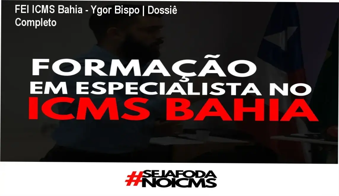 Representação visual da formação especializada em ICMS Bahia para profissionais fiscais