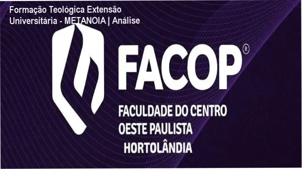 Capa do curso Formação Teológica em Extensão Universitária do Instituto METANOIA com certificação FACOP