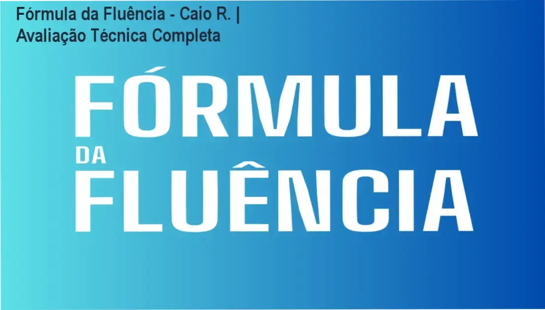 Interface do curso Fórmula da Fluência de Caio R. destacando o método de fala conectada