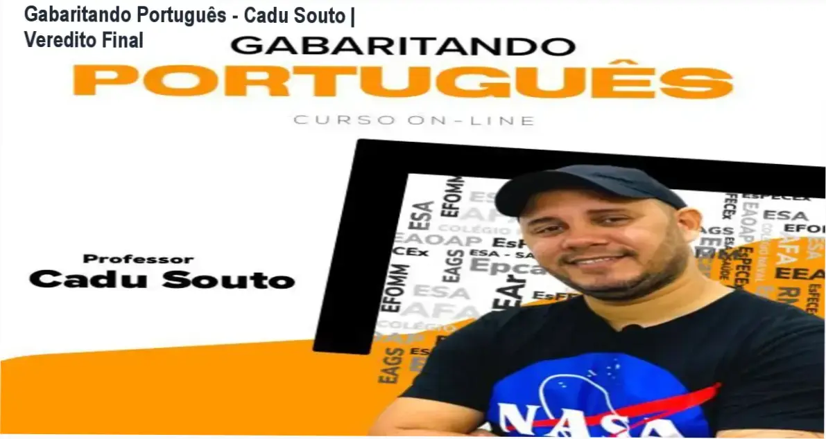 Curso Gabaritando Português do Professor Cadu Souto focado em concursos públicos