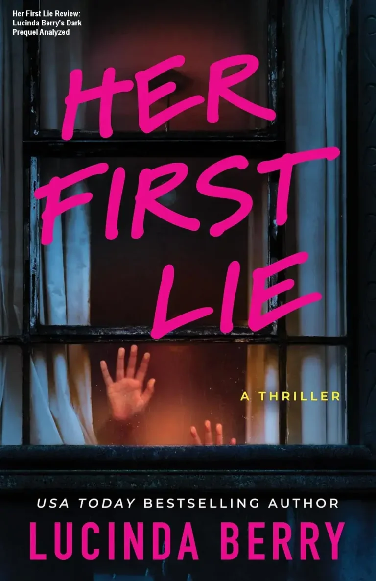 Cover art for Her First Lie by Lucinda Berry showing a mysterious atmospheric design reflecting the psychological thriller genre