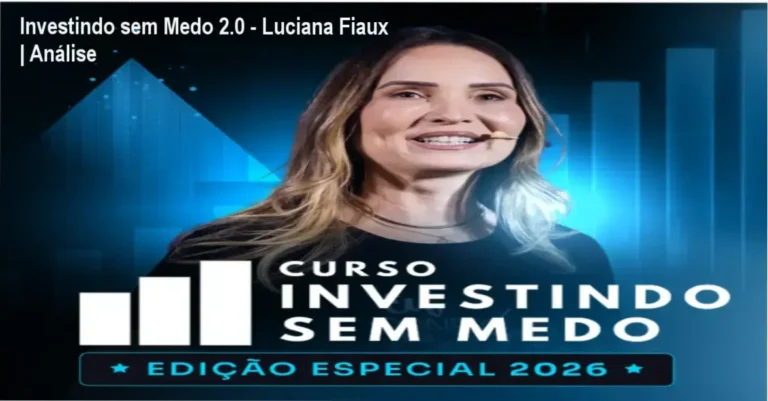 Capa do curso Investindo sem Medo Edição Especial 2.0 de Luciana Fiaux sobre finanças pessoais e investimentos para iniciantes