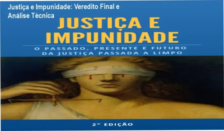 Capa do ebook Justiça e Impunidade com foco em análise do sistema jurídico brasileiro