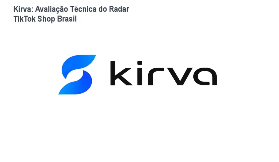 Painel da Kirva mostrando ranking de produtos vencedores e análise de creators no TikTok Shop Brasil