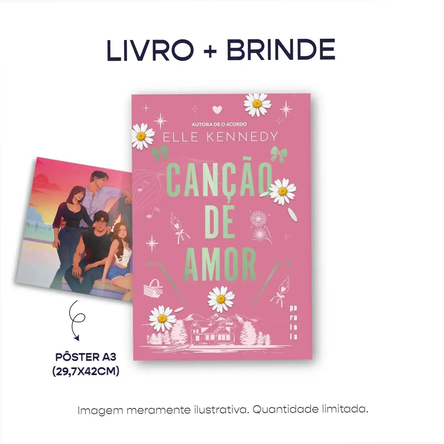 Capa do livro Canção de Amor de Elle Kennedy apresentando temática de romance adulto