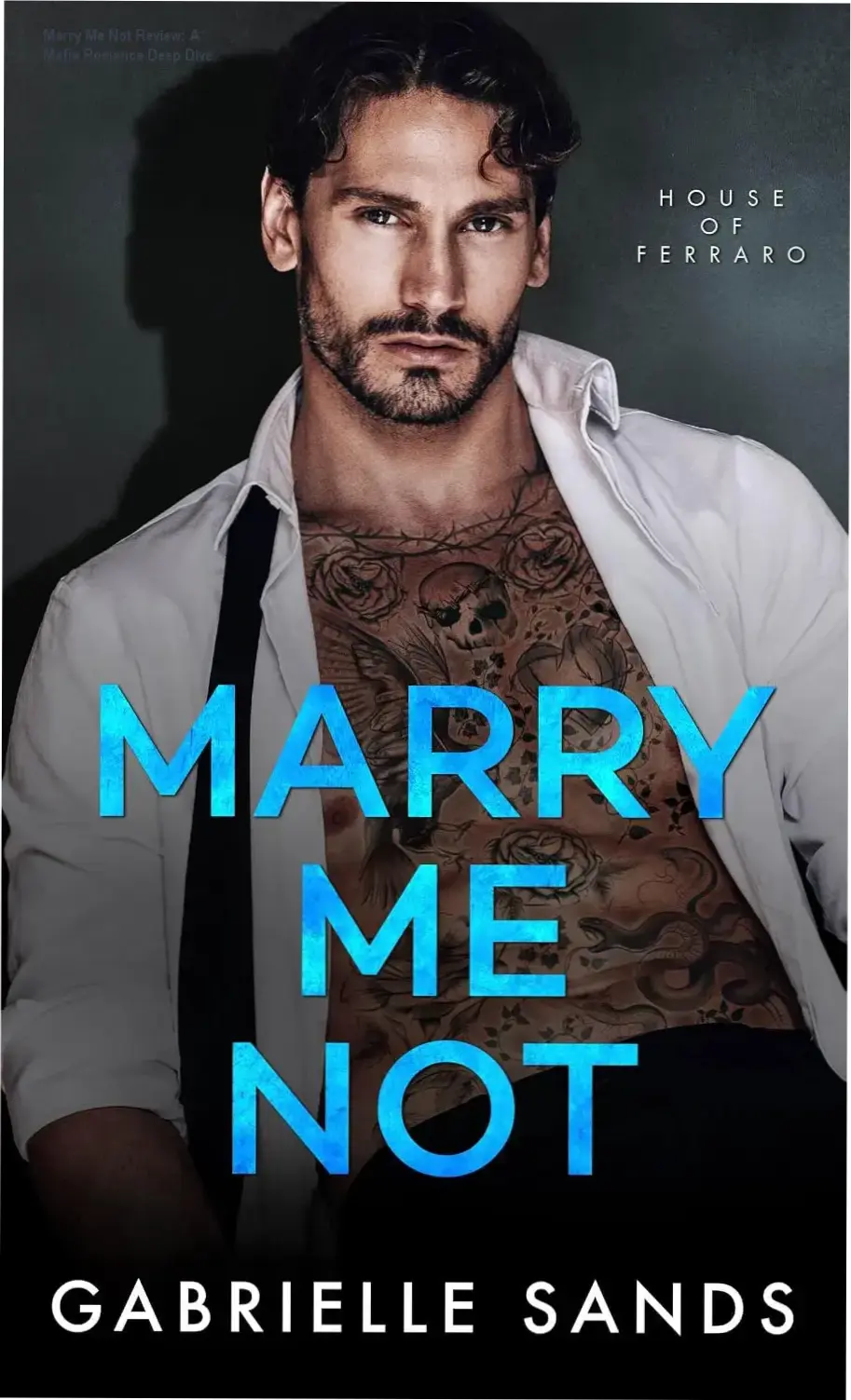 Cover art and digital edition of Marry Me Not by Gabrielle Sands featuring mafia romance themes