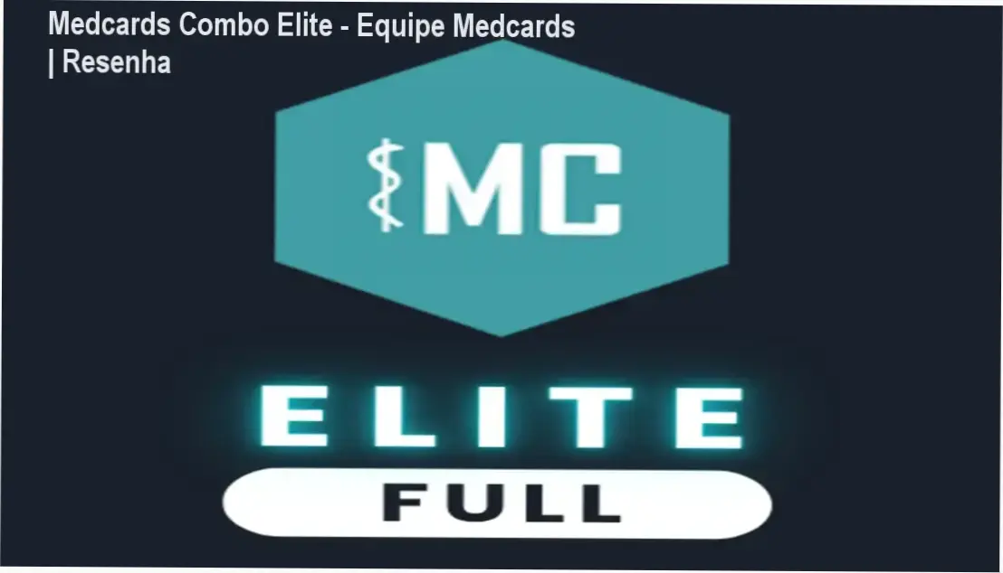 Capa do ebook Medcards Combo Elite mostrando método de estudo com flashcards adaptativos e conteúdo multimídia