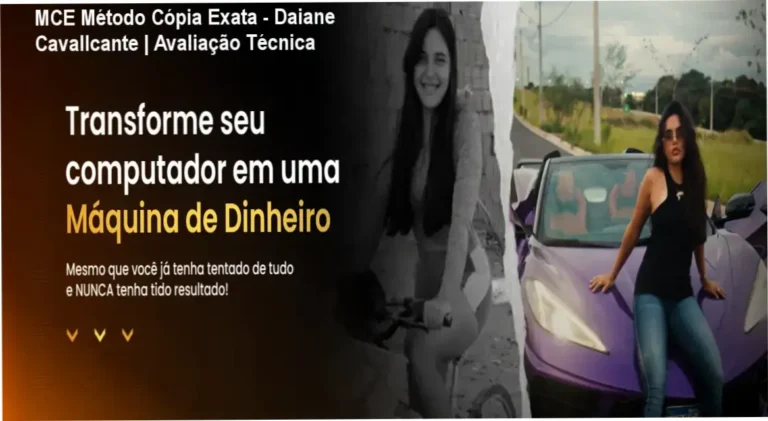 Interface do aplicativo MCE Método Cópia Exata de Daiane Cavallcante para estudos de marketing digital