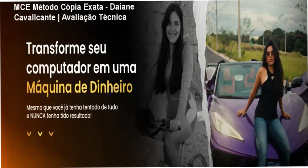Interface do aplicativo MCE Método Cópia Exata de Daiane Cavallcante para estudos de marketing digital