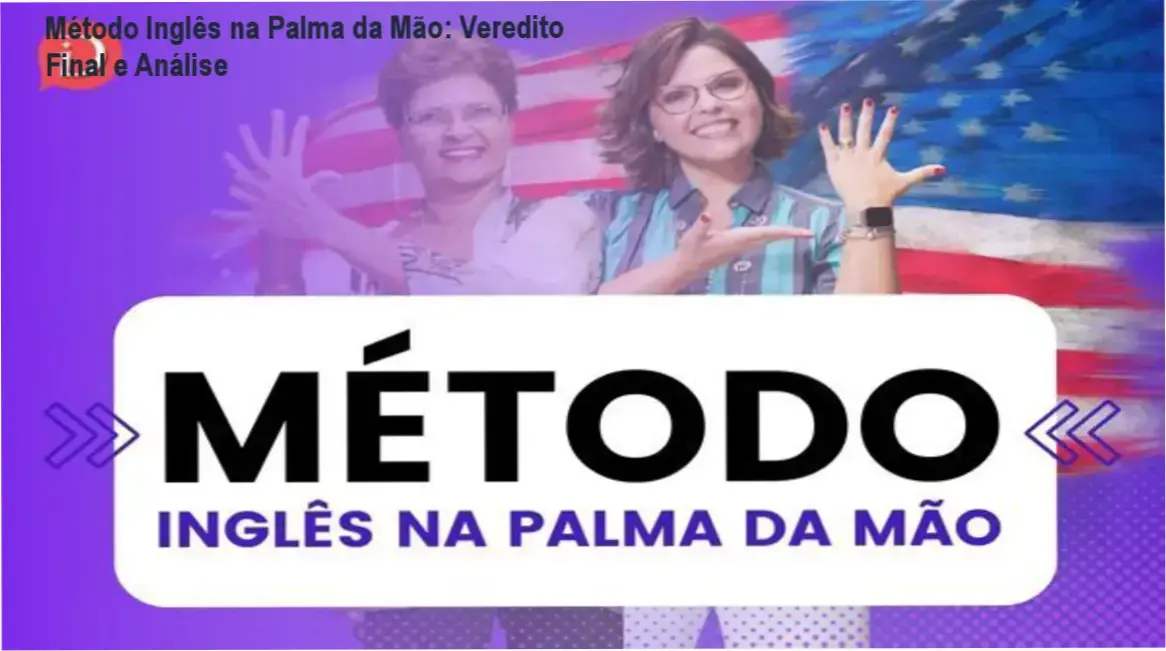 Capa do curso Método Inglês na Palma da Mão destacando metodologia de conversação prática e aulas ao vivo.