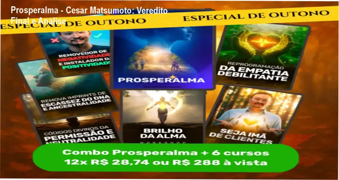 Representação visual do método Prosperalma de Cesar Matsumoto para alinhamento de alma e prosperidade