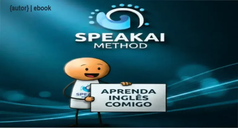 Capa do eBook Método SpeakAI - Inglês Fácil com destaque para frases práticas e repetição guiada