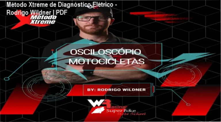 Mecânico utilizando osciloscópio para diagnosticar sinais de sensores em motocicleta
