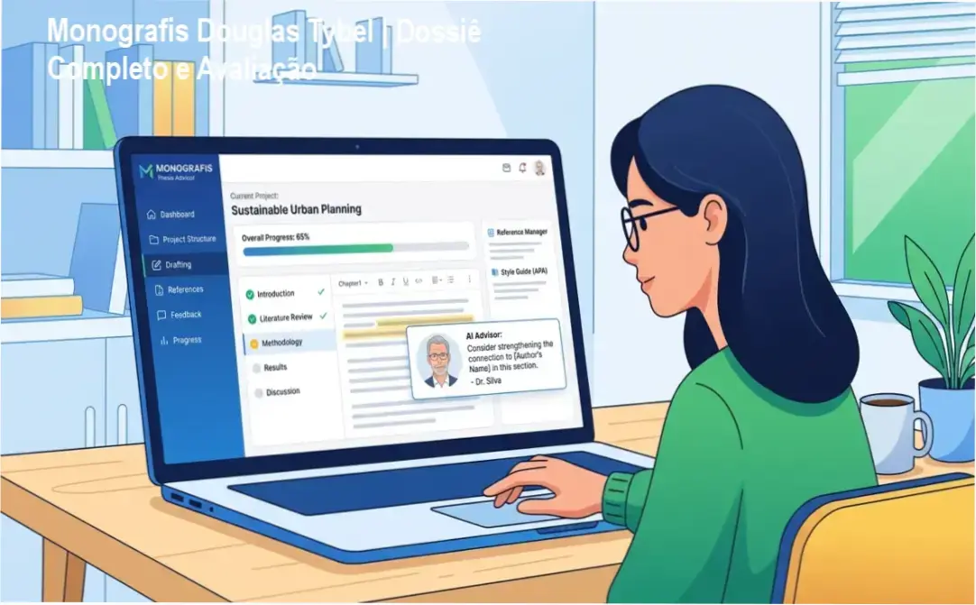 Interface da plataforma Monografis exibindo o Método TCC em Blocos para estruturação acadêmica