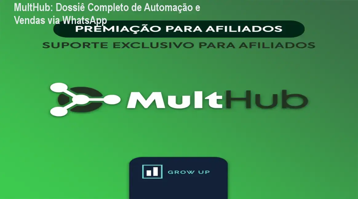 Interface do sistema MultHub mostrando funil de vendas CRM Kanban e automação de chatbot inteligente