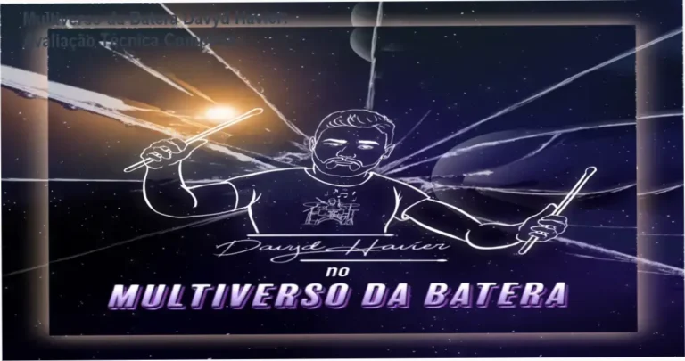 Baterista executando grooves e ritmos em um kit de bateria profissional