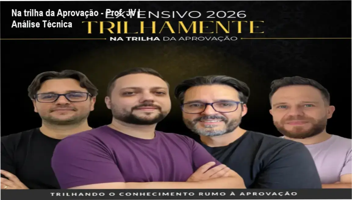 Capa do curso Na trilha da Aprovação - Extensivo 2026 do Professor JV para vestibulares do Paraná