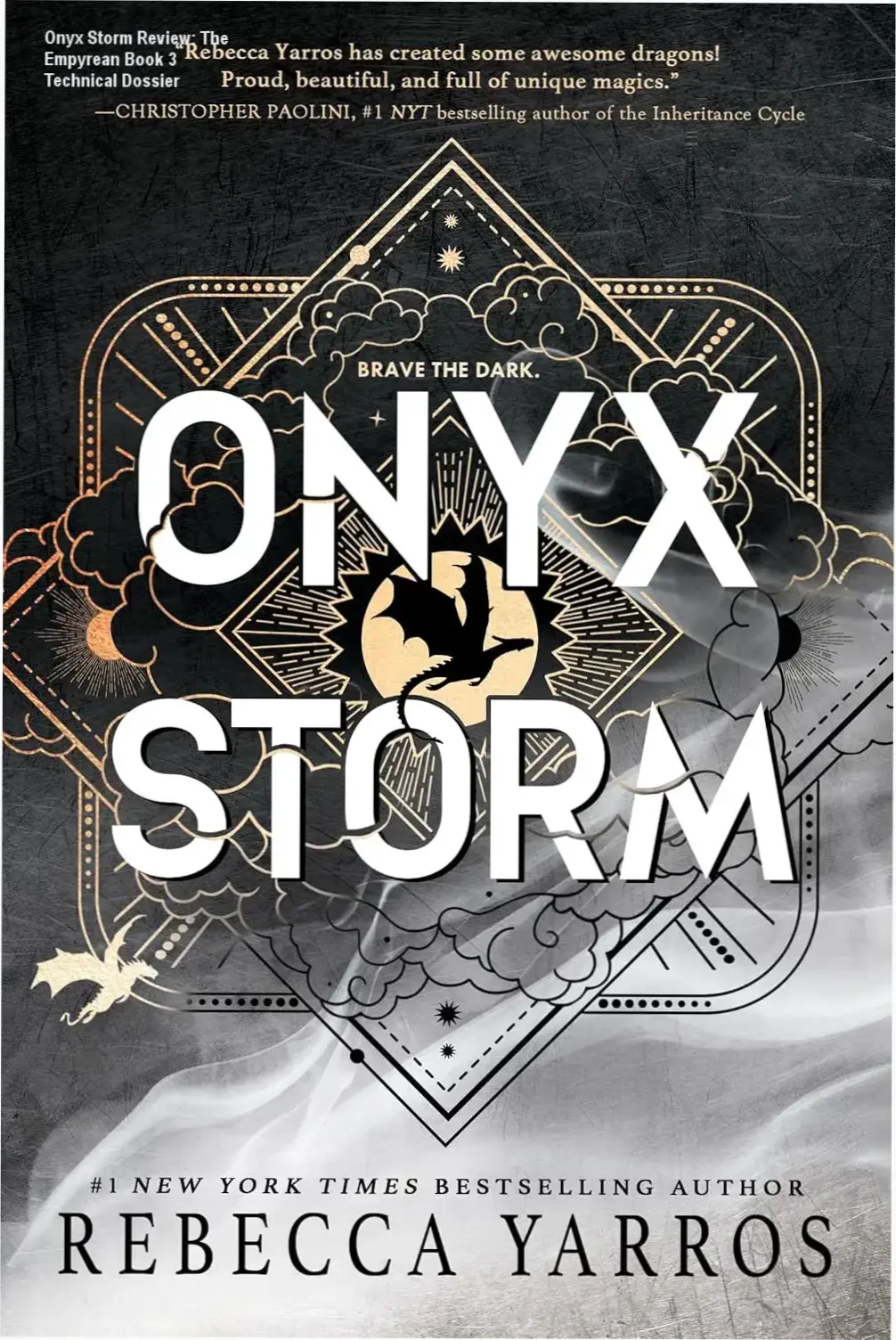 Cover art and digital ebook preview of Onyx Storm by Rebecca Yarros