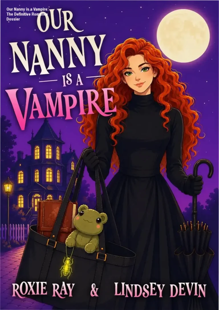 Digital ebook cover of Our Nanny is a Vampire highlighting the supernatural romance theme