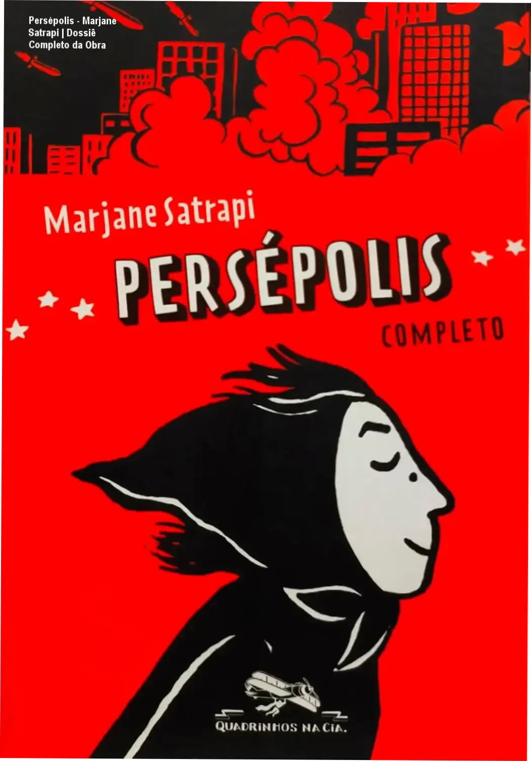 Capa da graphic novel Persépolis de Marjane Satrapi detalhando a história do Irã