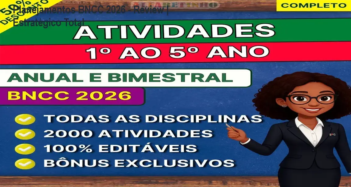 Capa do ebook Planejamentos BNCC 2026 mostrando modelos de planejamento alinhados à BNCC