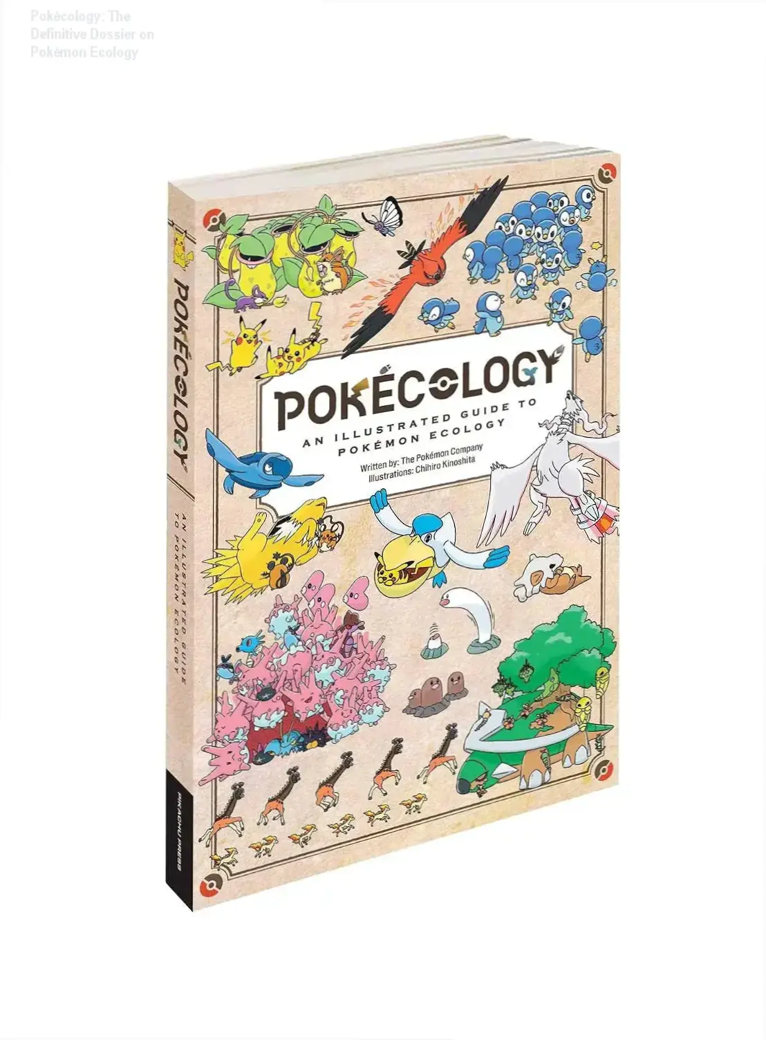 Cover of Pokécology An Illustrated Guide to Pokémon Ecology showing scientific artwork