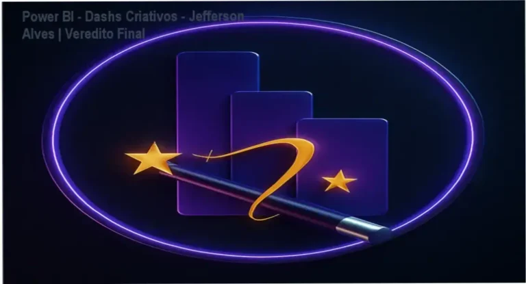 Interface de dashboard profissional criado no curso Power BI Dashs Criativos de Jefferson Alves