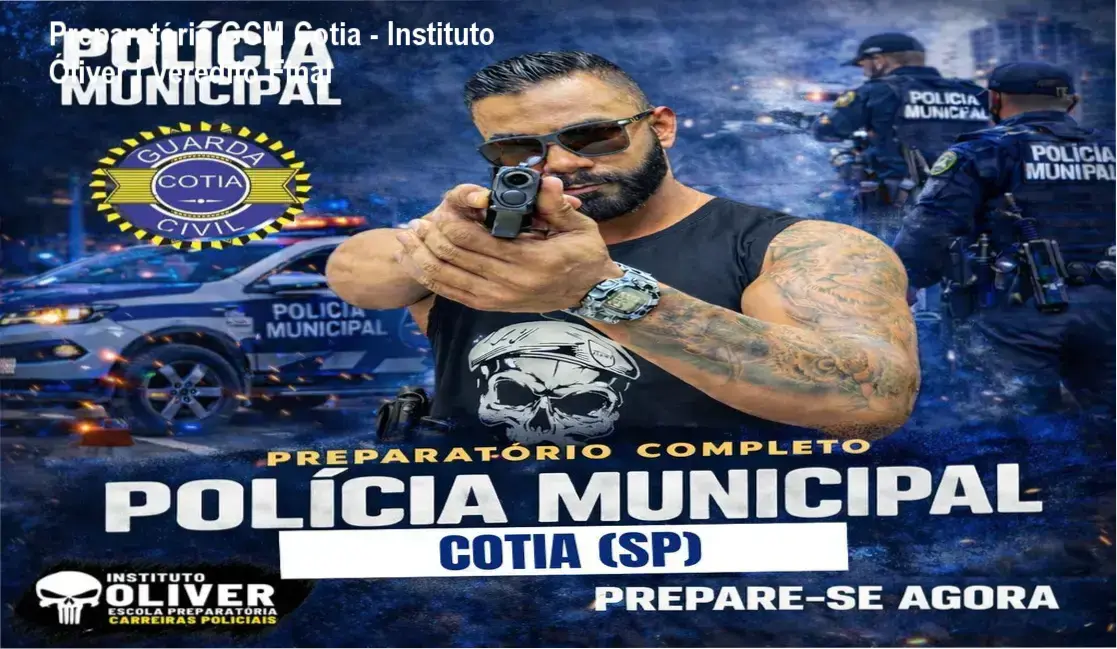 Material de estudo do curso preparatório para Guarda Municipal de Cotia do Instituto Óliver