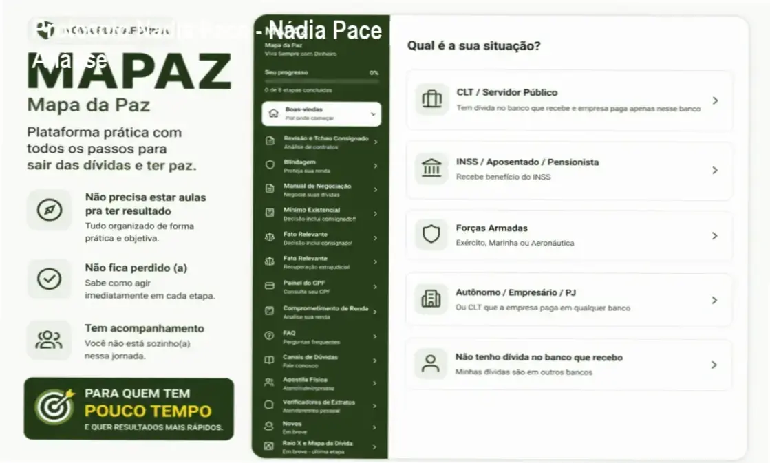 Capa do ebook Protocolo Nadia Pace exibindo o método DNPQP para renegociação de dívidas bancárias e limpeza de nome.