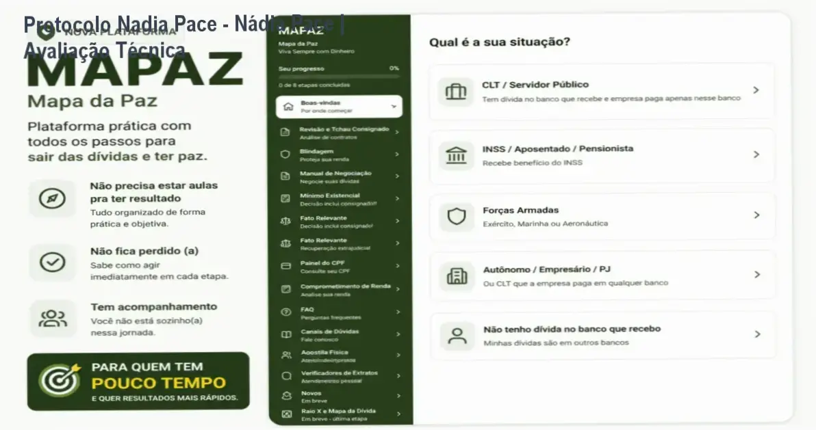 Representação do método de organização financeira e blindagem de renda do Protocolo Nadia Pace para sair das dívidas