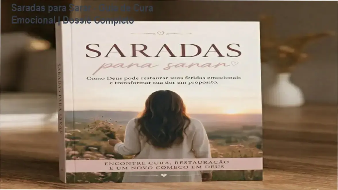Capa do eBook Saradas para Sarar apresentando temática de restauração e cura emocional feminina através da fé.