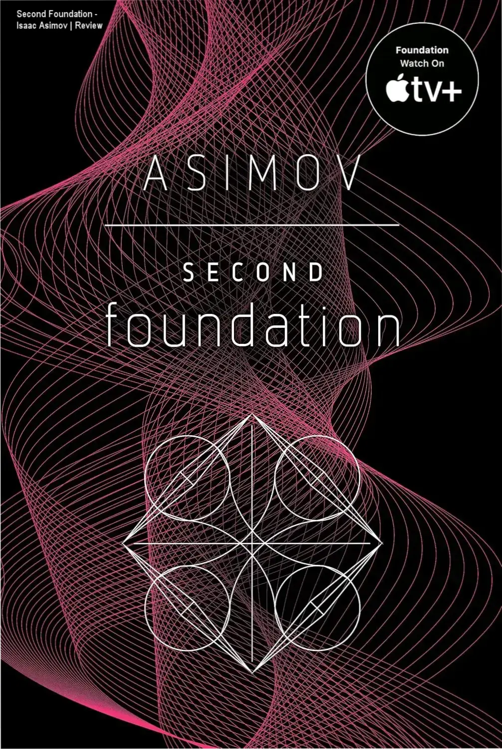 Cover art of Second Foundation by Isaac Asimov depicting the hidden Foundation and galactic conflict