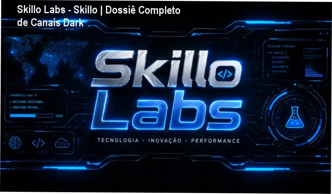 Interface do treinamento Skillo Labs sobre monetização de canais dark no YouTube
