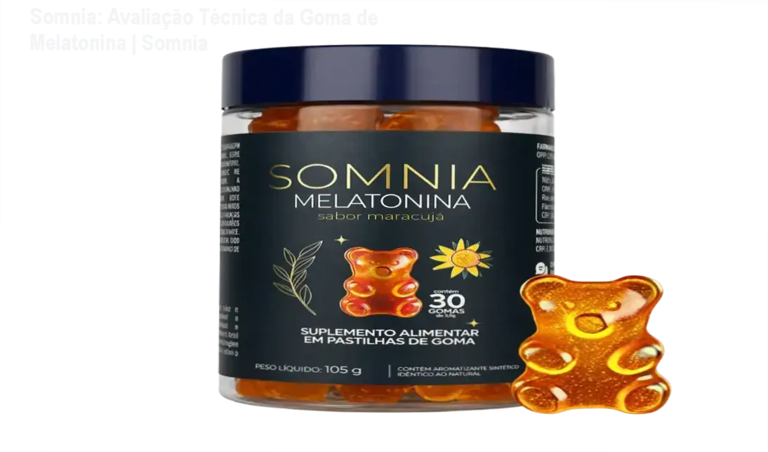 Gomas mastigáveis Somnia sabor maracujá para higiene do sono