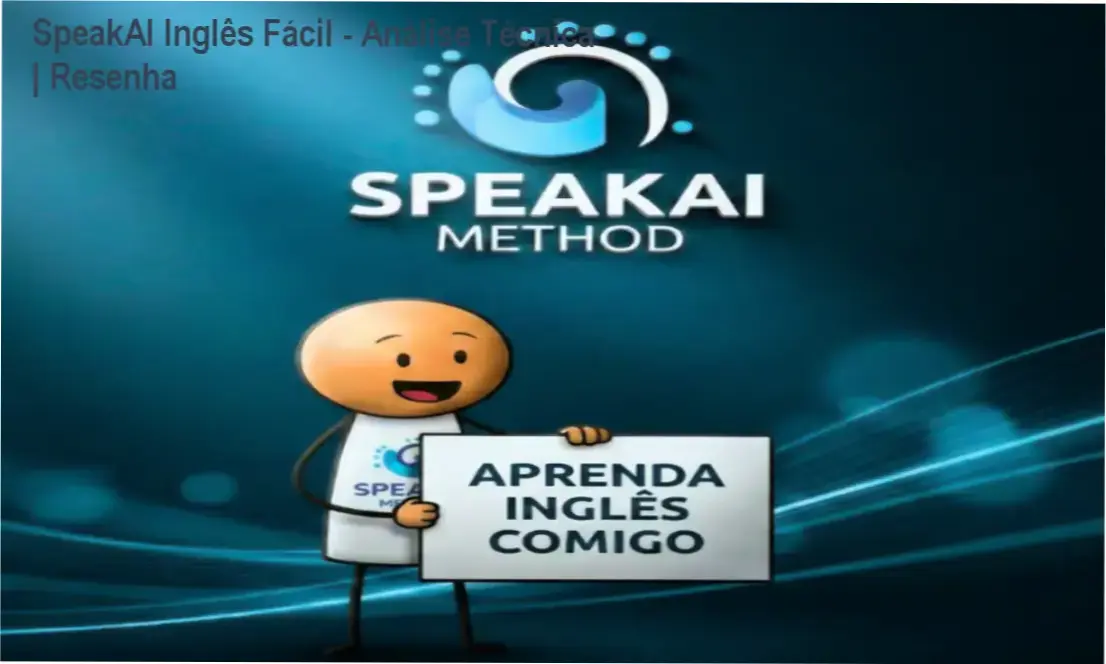 Capa do e-book SpeakAI Inglês Fácil mostrando inteligência artificial aplicada ao aprendizado de inglês