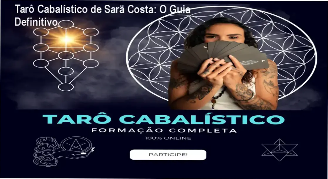 Representação simbólica de um deck de tarô integrado à Árvore da Vida da Cabala