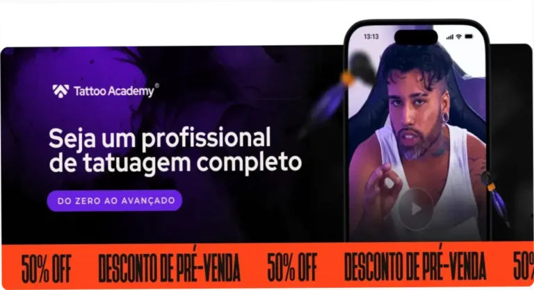 Material didático e equipamentos de tatuagem para treinamento profissional