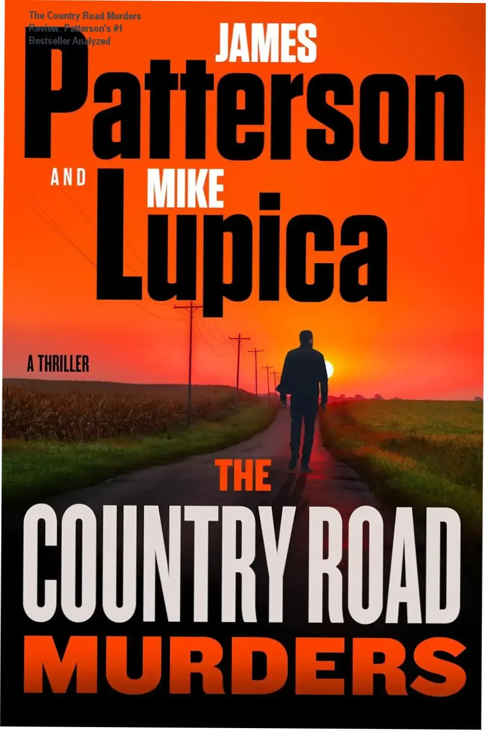 Hardcover edition of The Country Road Murders by James Patterson and Mike Lupica on wooden table