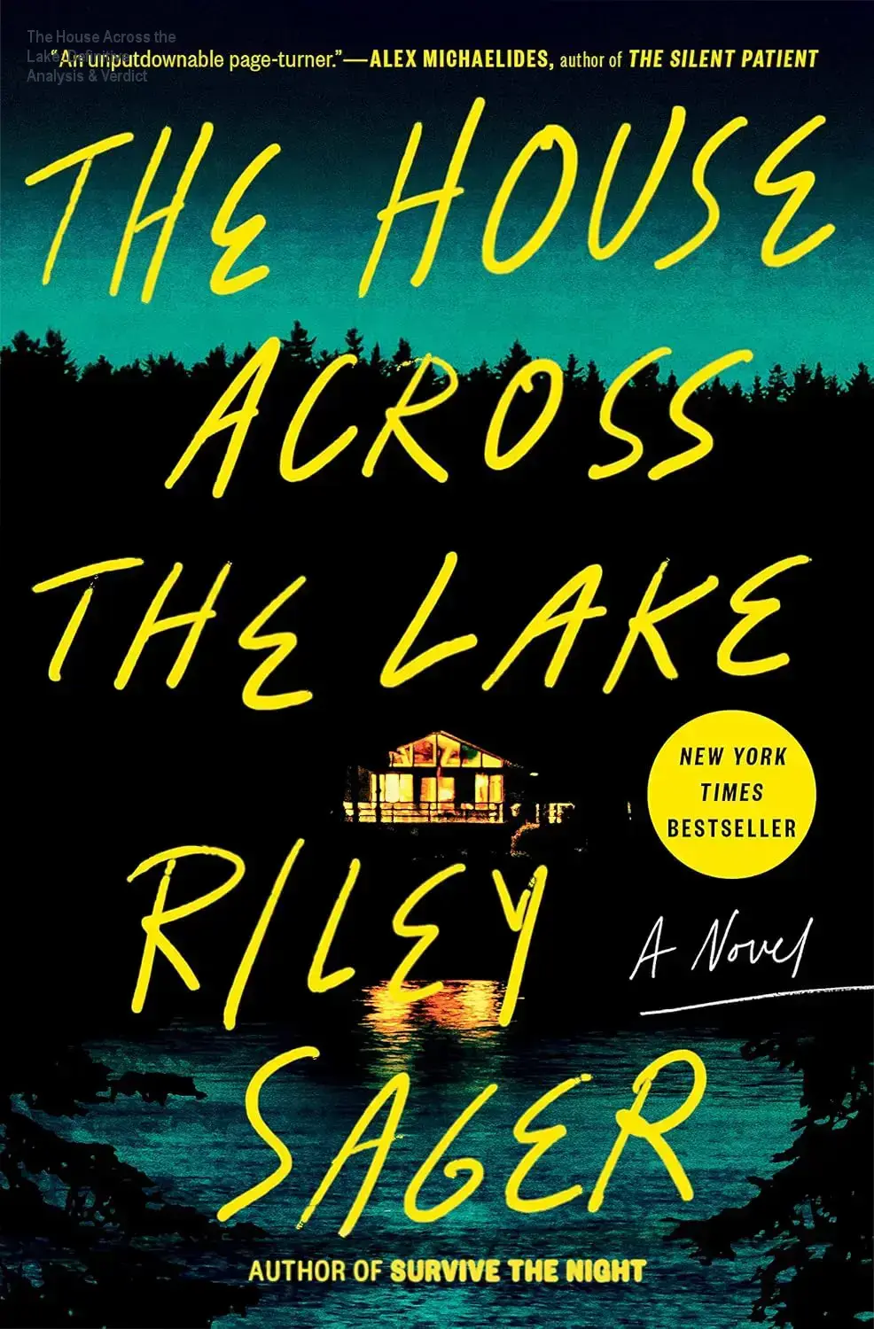 The House Across the Lake book cover depicting a psychological thriller atmosphere