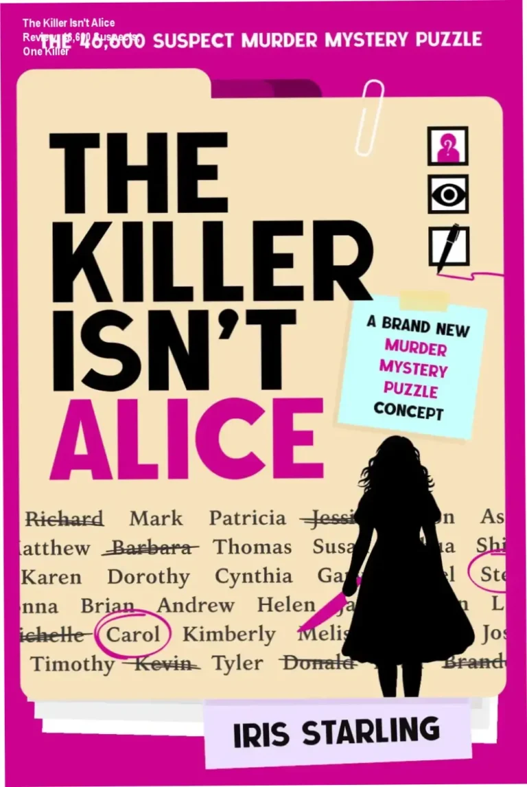 Cover of The Killer Isn't Alice murder mystery puzzle book
