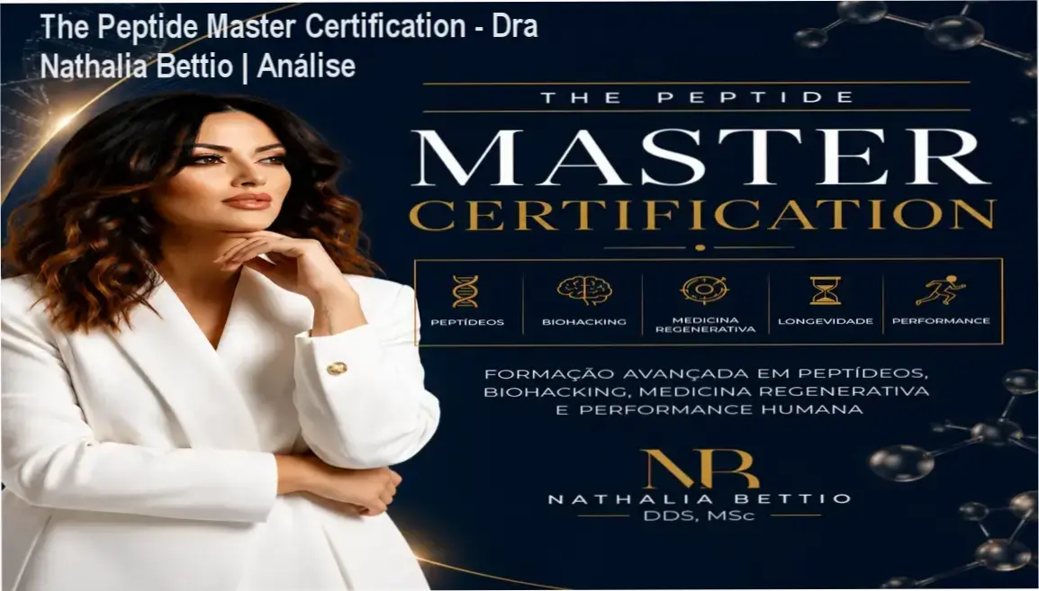 Certificação internacional em peptídeos pela Dra Nathalia Bettio para profissionais da saúde