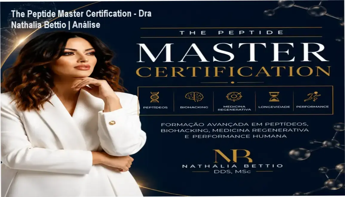 Certificação internacional em peptídeos e medicina regenerativa pela Dra Nathalia Bettio