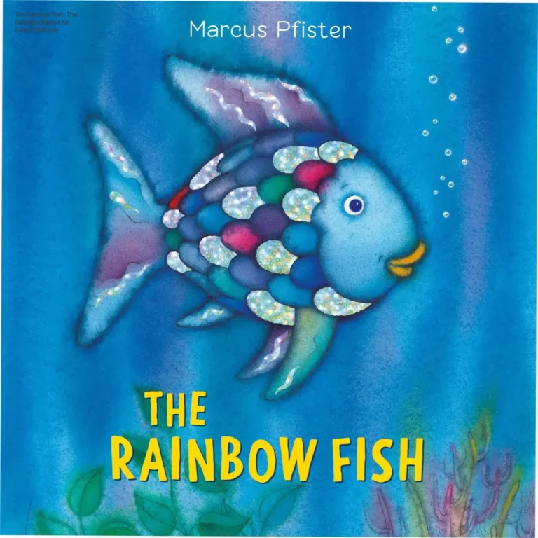 The Rainbow Fish board book showcasing glittering foil pages for toddlers
